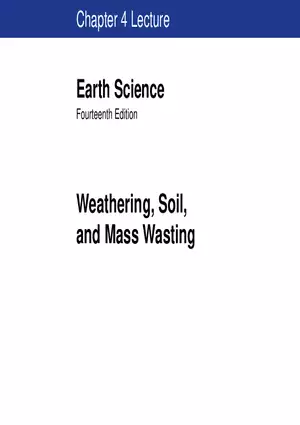 Weathering, Soil, and Mass Wasting
