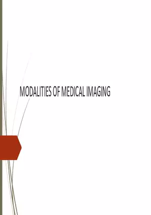 Modalities of Medical Imaging