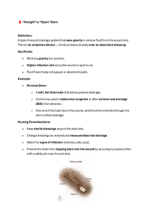 “Straight” or “Open” Drain