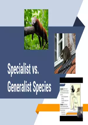 Specialist vs. Generalist Species