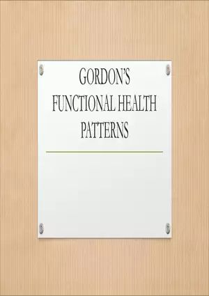 Gordon’s Functional Health Patterns