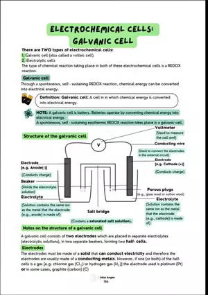 Electrochemical Cells: Galvanic Cell