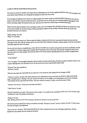 Lamb to the Slaughter - Opening Passage