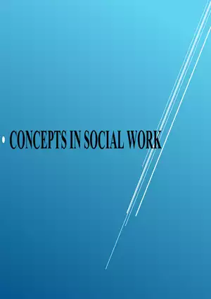 Concepts in Social Work