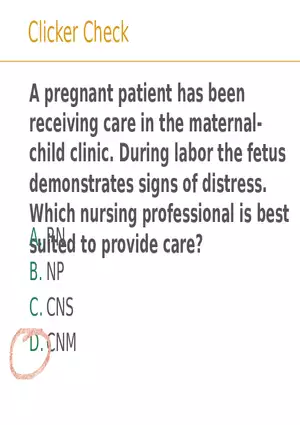 Roles in Maternal-Child and Pediatric Nursing Answer Key