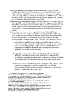 Promoting Health, Safety, and Medication Management in Older Adults