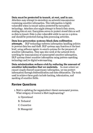 Data Must Be Protected In Transit, At Rest, And In Use