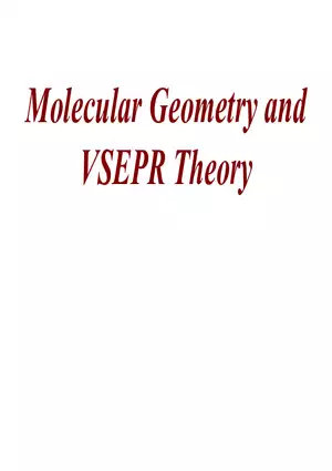Molecular Geometry and VSEPR Theory