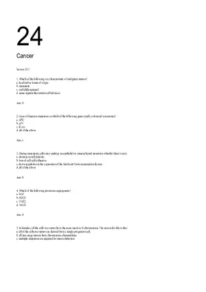 Section 24 Cancer Answer Key