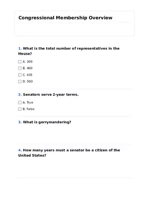 Congressional Membership Overview