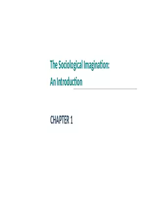 Sociological Imagination