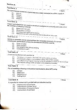 Electrician Theory Test