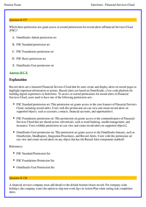Salesforce Financial Services Cloud Exam Answers 9