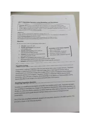 Population Dynamics Using Modeling and Simulations Lab