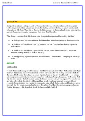 Salesforce Financial Services Cloud Exam Answers 7