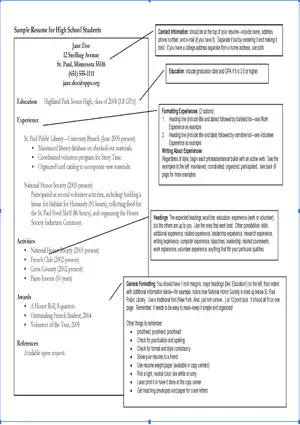 How to Write a Sample Resume for High School Students