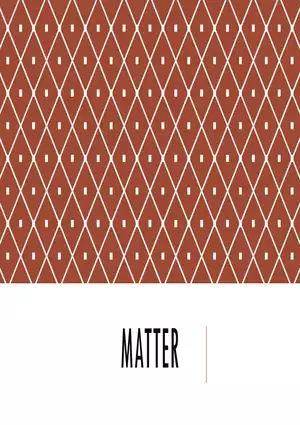 What Is Matter