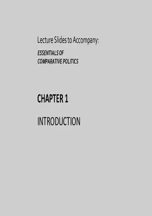 Essentials of Comparative Politics Lecture