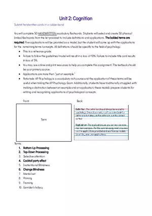 Unit 2 Cognition Guide