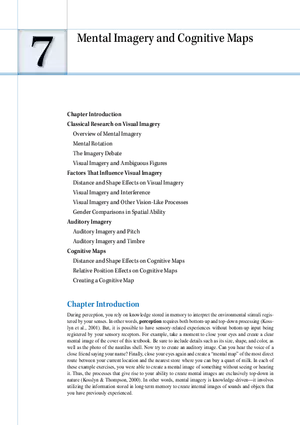 Mental Imagery and Cognitive Maps