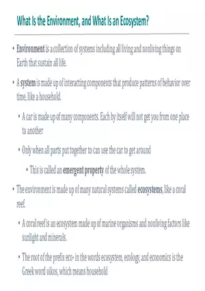 What Is the Environment, and What Is an Ecosystem