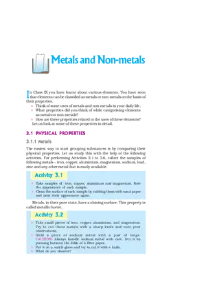 Metals and Non-metals