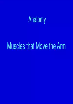 Muscles that Move the Arm