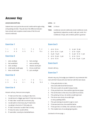 Grammar Notes The Second Conditional