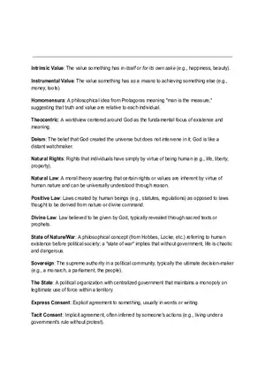 Key Philosophical Concepts in Ethics and Political Theory