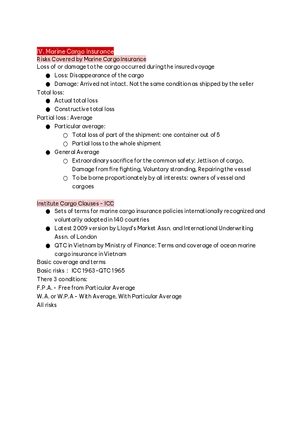 Marine Insurance Study Guide Part 2