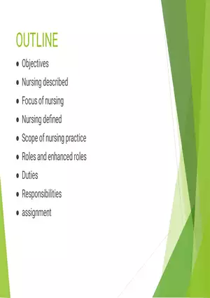 Overview of Nursing Definitions, Scope, and Roles