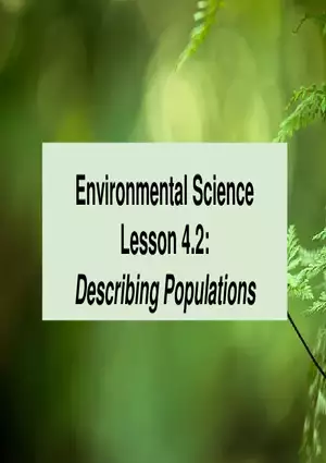 Describing Populations Lecture 4.2