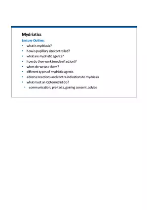 Mydriatics Lecture