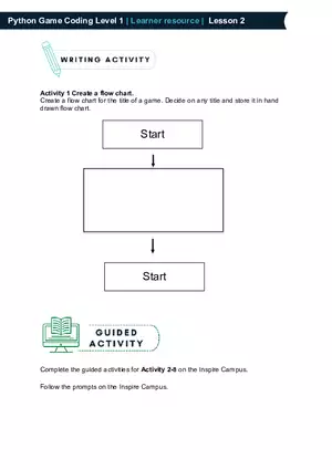 Python Game Coding Level 1 Learner Resource