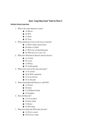 Long Way Down Start to Floor 5