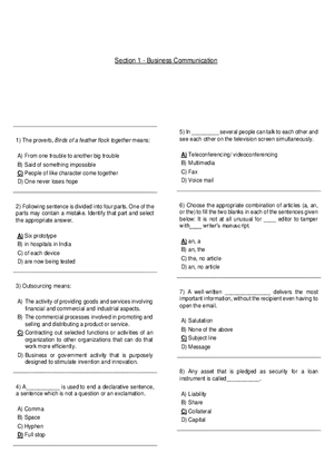 Section 1 - Business Communication
