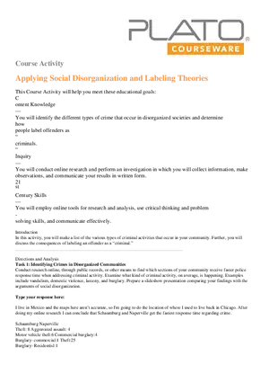 Applying Social Disorganization and Labeling Theories