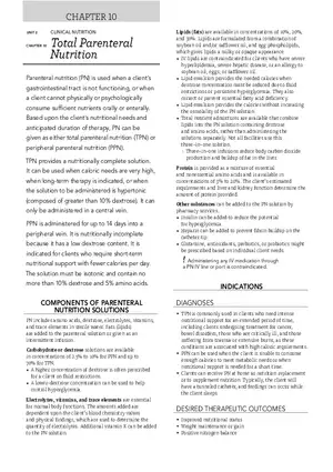 Total Parenteral Nutrition