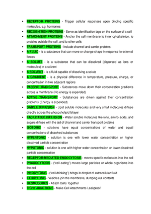 Cell Membrane Components and Transport Mechanisms