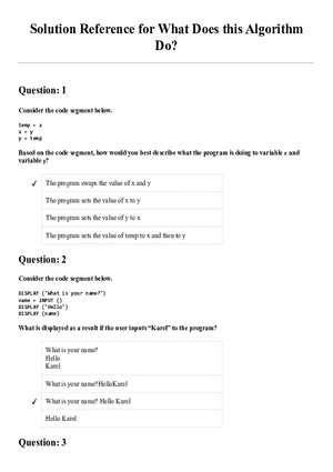 Analyzing the Purpose of an Algorithm