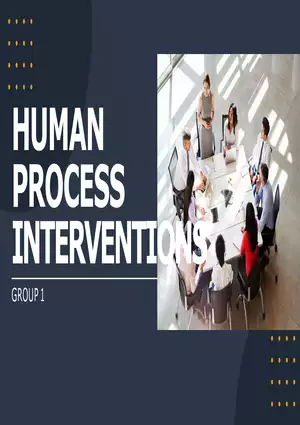 Human Process Interventions