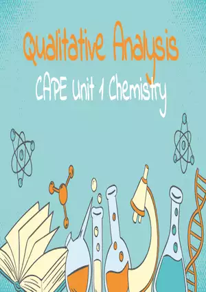 Qualitative Analysis Chemistry