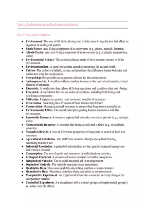 An Introduction to Environmental Science