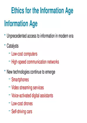 Ethics for the Information Age Part 1