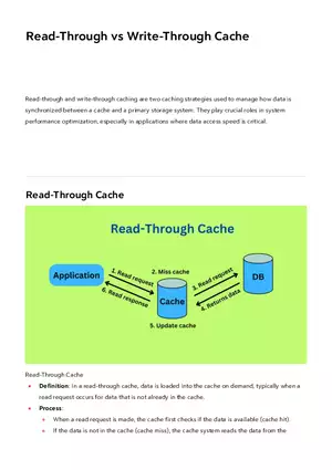 Read-Through vs Write-Through Cache
