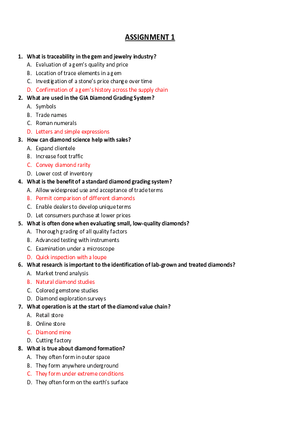 Diamond Industry Knowledge Quiz