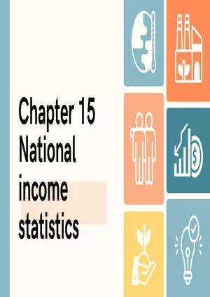 Chapter 15: National Income Statistics
