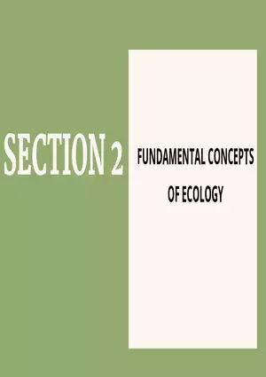 Fundamental Concepts of Ecology Section 2