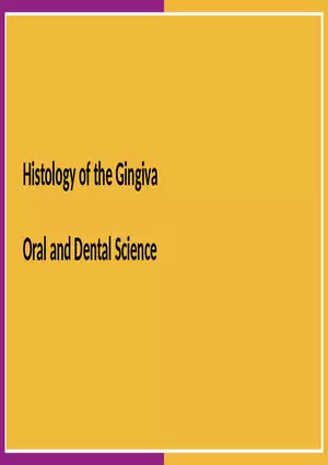 Histology of the Gingiva