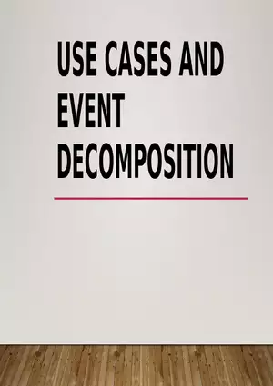 Use Cases and Event Decomposition